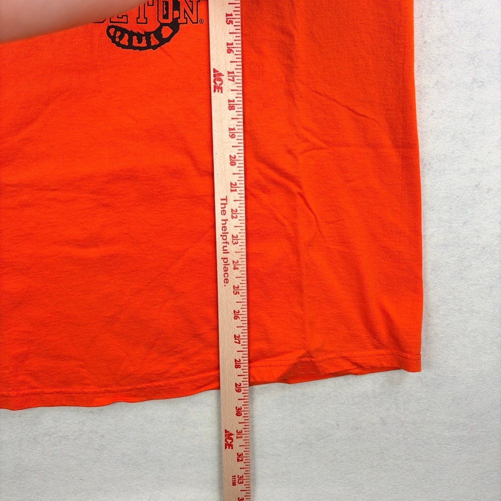 VTG Champion Princeton University Tiger T-Shirt Orange Mens Large Graphic Tee - Picture 7 of 8